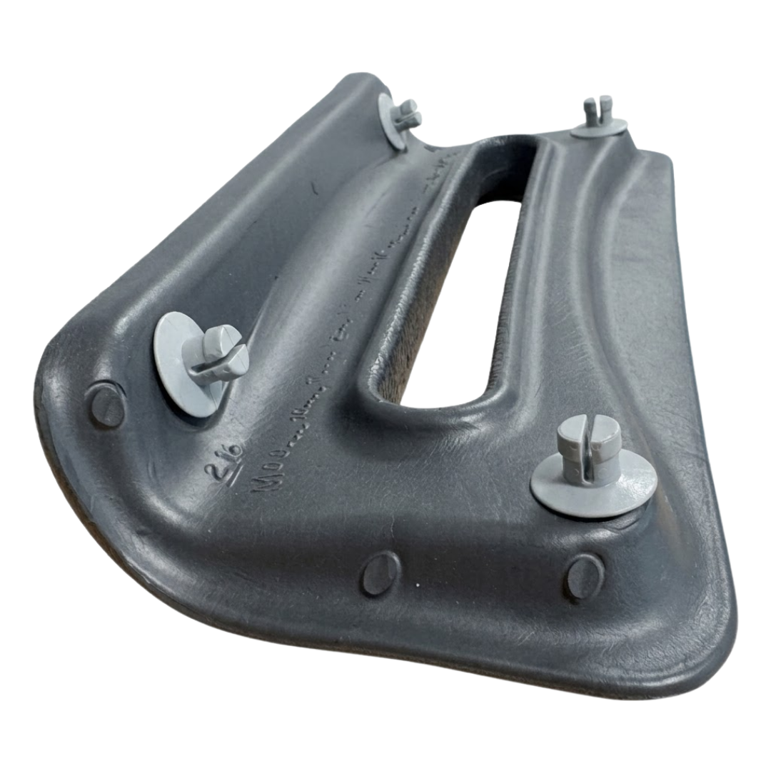 Angled rear view of an Artesian Spas Island series 8-inch waterfall headrest pillow, highlighting the four gray mounting pegs and back structure.