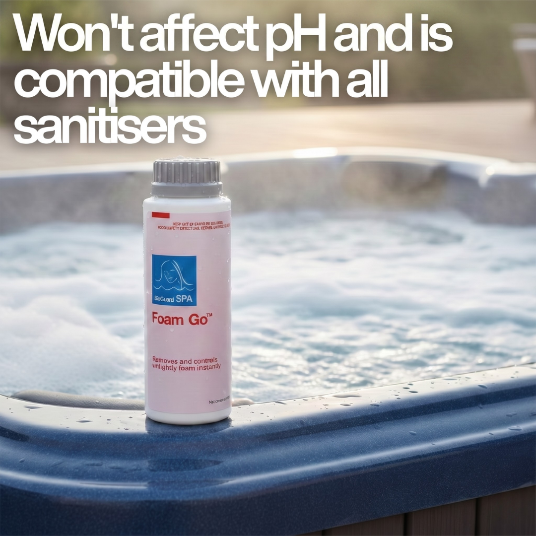 bioguard foam go foam remover that won't affect pH and is compatible with all sanitisers