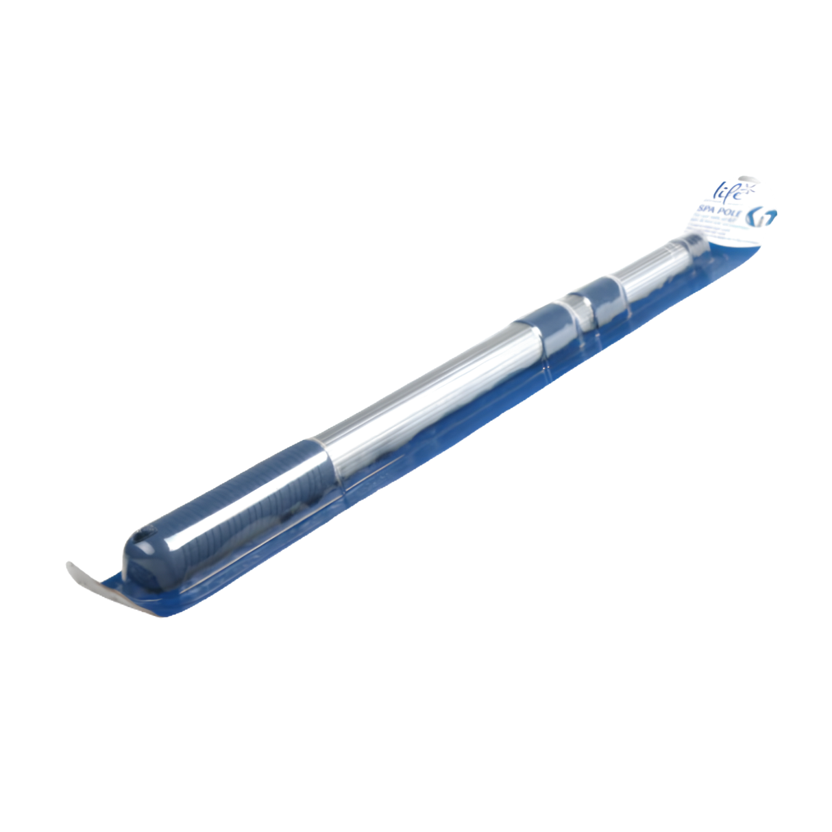 Life Spa 4ft telescopic pool and hot tub cleaning pole sealed in its original retail blister packaging layout.