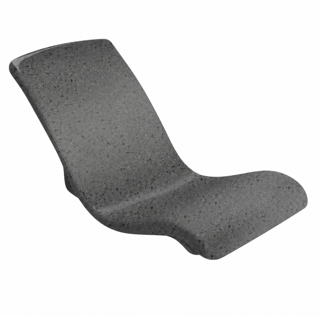 S.R. Smith Destination Series in-pool rocking lounge chair in Starry Night dark grey speckled composite material isolated on a white background.
