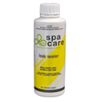 A 500ml white plastic bottle containing Lo-Chlor Spa Care Leak Sealer.