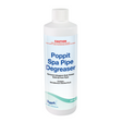 A bottle of Poppits Spa Pipe Degreaser, designed for cleaning spa pipes and maintaining optimal performance.