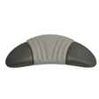 Artesian Spas Island Lounge charcoal grey replacement hot tub headrest pillow with a light grey ribbed center and dark charcoal side wings.