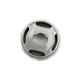 Direct rear view of the Artesian 2-inch Xylex/PVC light lens showing the internal metallic housing bracket, bulb socket mount, and white outer perimeter ring isolated on white.
