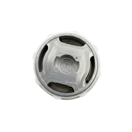 Direct rear view of the Artesian 2-inch Xylex/PVC light lens showing the internal metallic housing bracket, bulb socket mount, and white outer perimeter ring isolated on white.