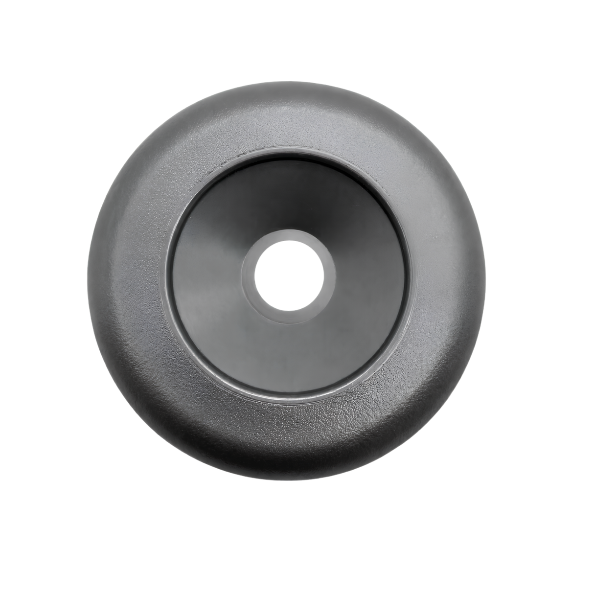 Artesian Spas 2-inch hot tub diverter valve cap replacement part 08-0025-52D in graphite gray textured finish isolated on a white background
