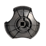 Top-down view of the underside of an Artesian Spas 2-inch hot tub diverter valve replacement handle (OP08-1360-52C) highlighting the central square stem receiver and reinforced ribbing structure.