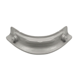 Rear view of an Artesian Spas Island series wrap headrest pillow showing the mounting pins and back construction for installation.
