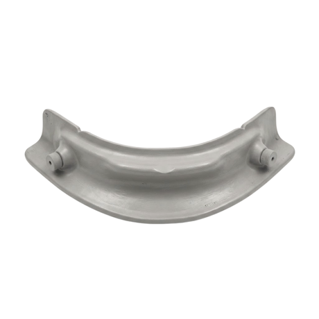 Rear view of an Artesian Spas Island series wrap headrest pillow showing the mounting pins and back construction for installation.
