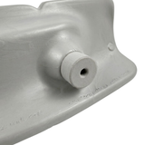 Close-up view of the rear mounting pin and plug on an Artesian Spas Island series wrap headrest pillow for hot tub installation.