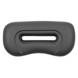 Artesian Spas Platinum Elite series replacement 12-inch waterfall headrest pillow in dark charcoal gray featuring an elongated central cutout design.