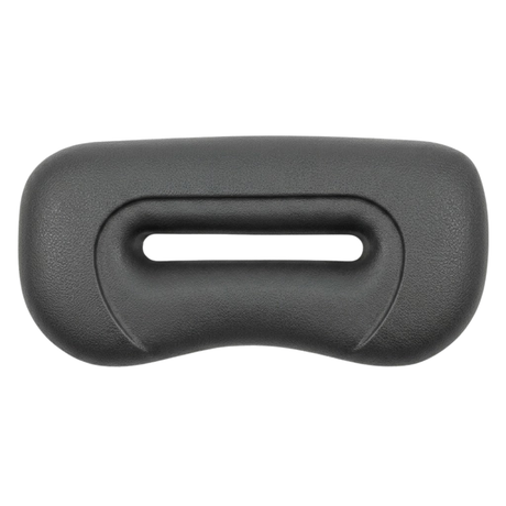 Artesian Spas Platinum Elite series replacement 12-inch waterfall headrest pillow in dark charcoal gray featuring an elongated central cutout design.