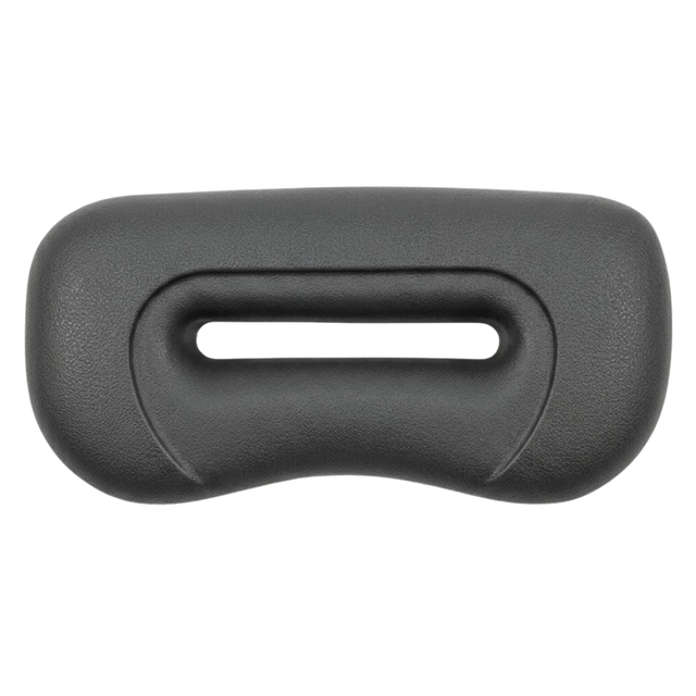 Artesian Spas Platinum Elite series replacement 12-inch waterfall headrest pillow in dark charcoal gray featuring an elongated central cutout design.