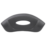 Artesian Spas Platinum Elite Lounge series replacement 16-inch headrest pillow in dark charcoal gray featuring an oval central cutout design.