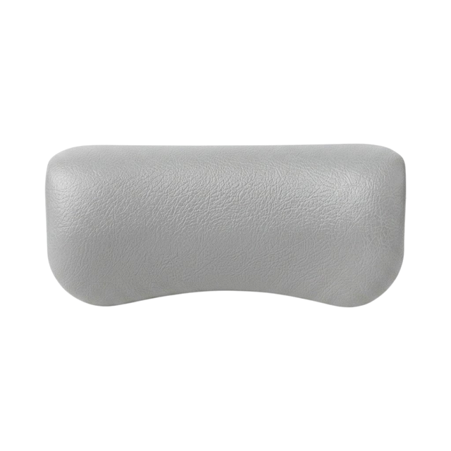 Artesian Spas South Seas Lounge series replacement hot tub headrest pillow in light gray, featuring a smooth textured finish and curved ergonomic design.