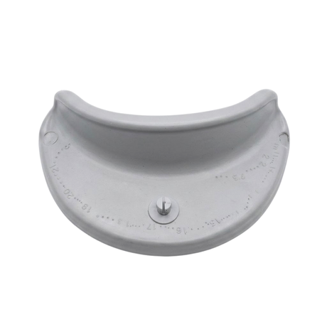 Rear view of an Artesian Spas South Seas series replacement hot tub neck headrest pillow in light gray, showcasing the singular single-peg mounting mechanism and smooth back casing structure.