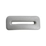Artesian Spas South Seas and Tropic Seas series replacement 8-inch waterfall headrest pillow in light gray with a central horizontal slot design.