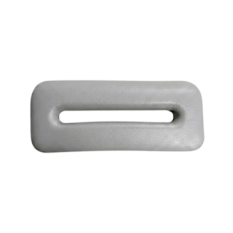 Artesian Spas South Seas and Tropic Seas series replacement 8-inch waterfall headrest pillow in light gray with a central horizontal slot design.