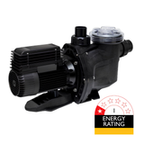 AstralPool E170C MKII 0.75HP single speed pool pump with a 1 star energy rating sticker