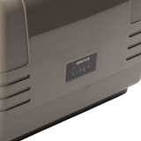 Close-up angled view of the official branding logo and label on an AstralPool Halo Lite 4 pool light controller unit.