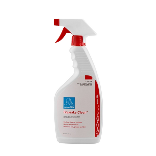 Heavy-duty alkaline surface cleaner for spas and hot tubs