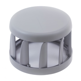 Classic grey plastic CMP filter safety vane weir replacement cap with molded vertical grates for hot tub and spa skimmer assemblies.