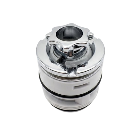 Chrome directional internal spa jet eyeball assembly replacement insert for hot tub hydrotherapy jet.