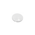 Angled view of a smooth white Edgetec spa air injector jet cover plate replacement cap for hot tub massage jets