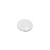 Angled view of a smooth white Edgetec spa air injector jet cover plate replacement cap for hot tub massage jets