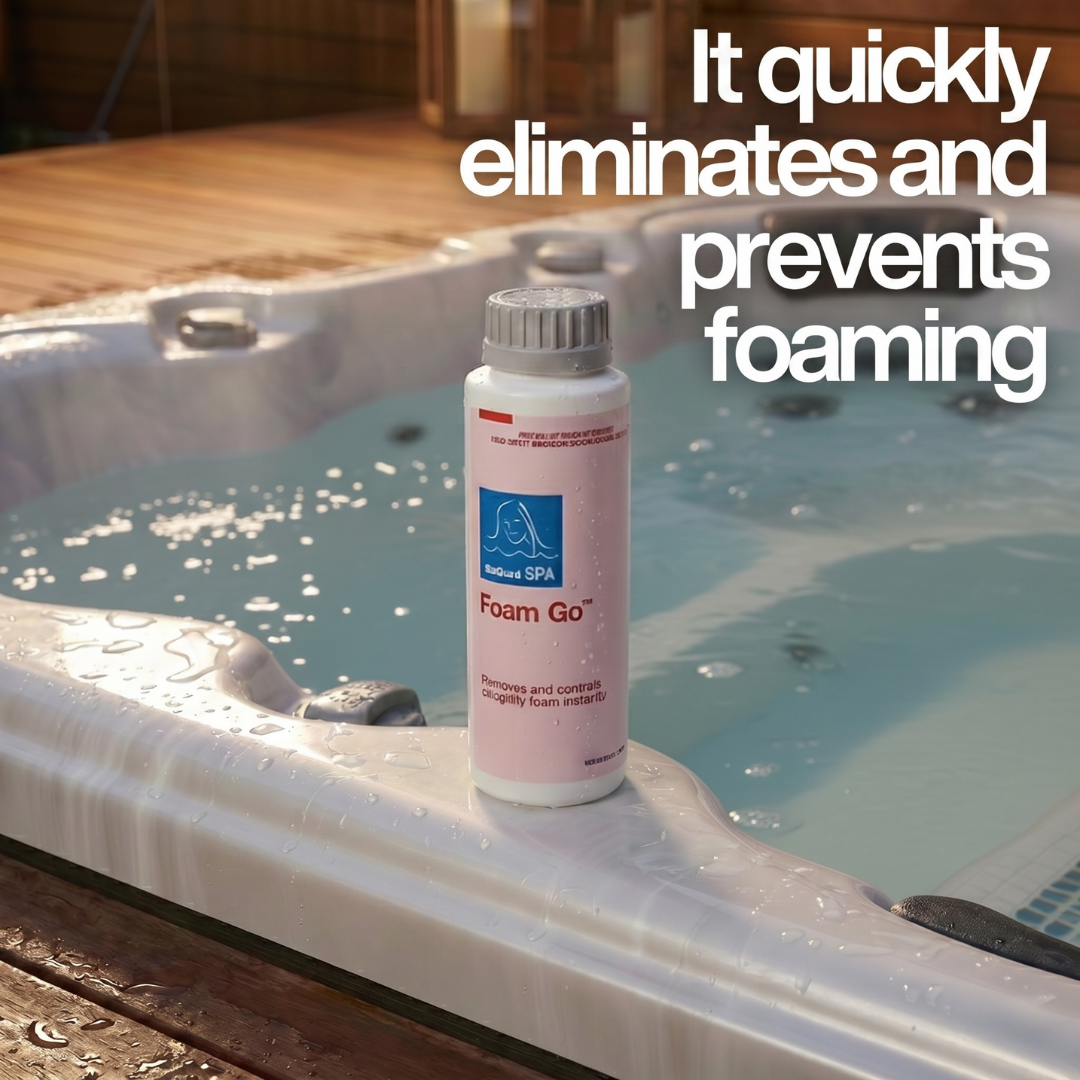 Foam Go spa defoamer eliminates and prevents foaming in hot tubs