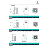 Dimensional diagrams and measurements chart for Guardian Lux V Series top discharge pool heat pumps covering models GLV-13 through GLV-32T.