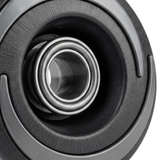 Close-up view of the central eyeball-style directional nozzle on a Halo 3 Directional plastic spa jet internal insert, showing its rounded nozzle ring within a textured dark grey bezel.