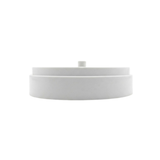 Side profile view of a light grey plastic adapter ring for a HydroAir adjustable VSR spa jet, showing its stepped cylindrical body and small top alignment tab.