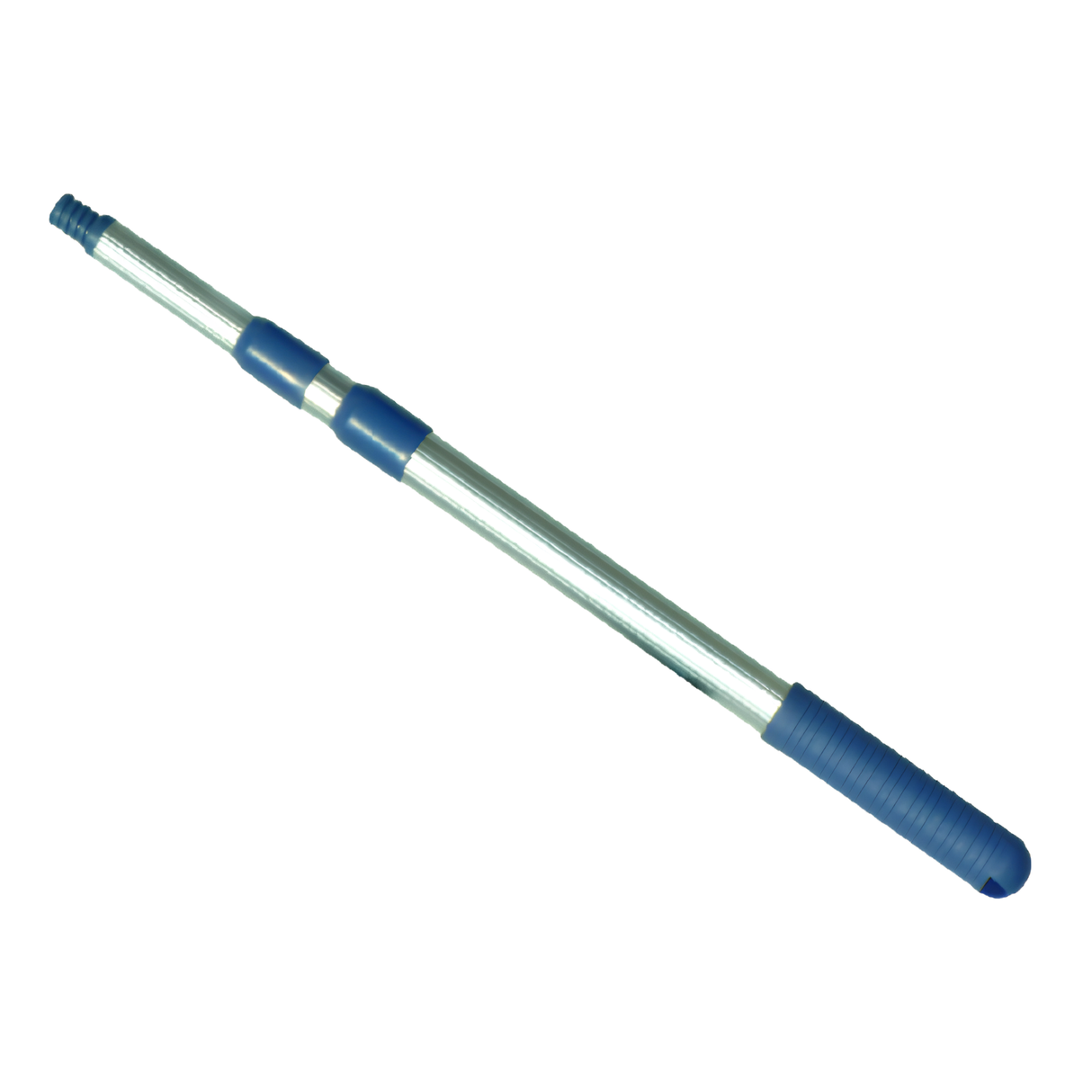 Life Spa 4ft telescopic extension pole with blue handle grip and twist-lock cams for hot tub cleaning.