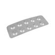Rear view of a 10-pack foil blister strip of Lovibond DPD No. 1 Rapid tablets, showing the secure individual packaging for pool and spa chlorine testing refills.