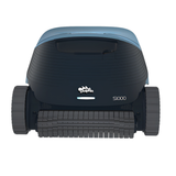 Front view of the Maytronics Dolphin S1000 automatic pool cleaner showcasing the large active scrubbing brush roller and center logo.