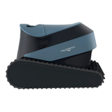 Side view of the Maytronics Dolphin S1000 robotic pool cleaner highlighting the continuous rubber track and white brand logo