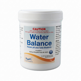A 1kg tub of Poppits Water Balance, a premium sodium bicarbonate formula used to raise pH and total alkalinity in chlorine-free spas.