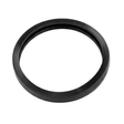 Angled top-down view of a black rubber Spa Electrics WN203 sealing gasket showing its inner channel profile against a plain white background.