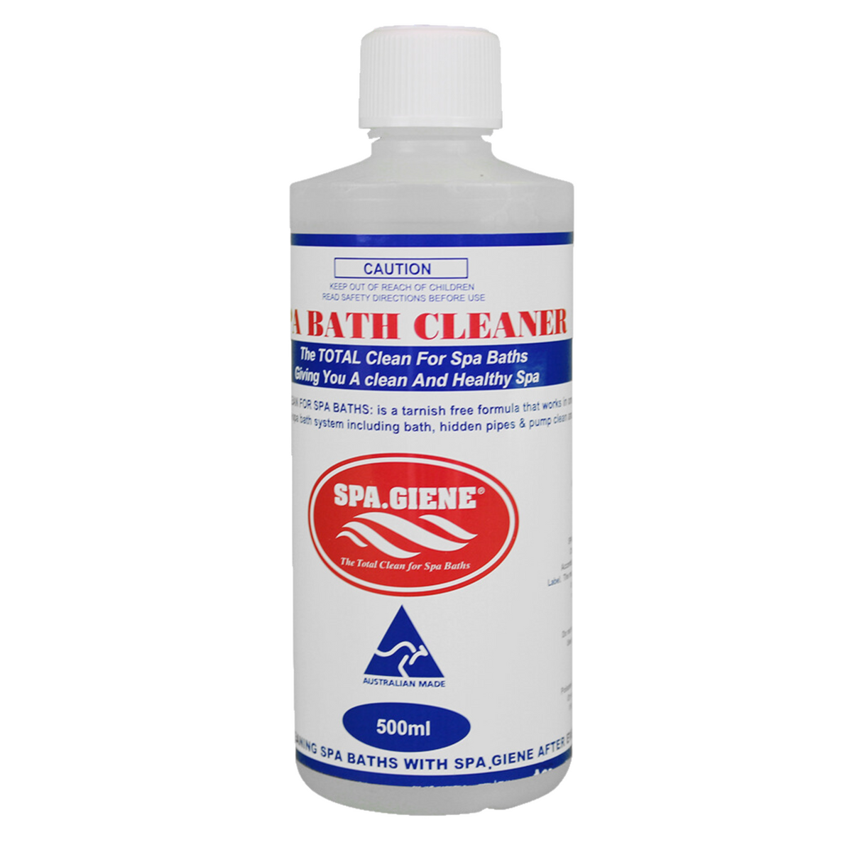 500ml bottle of Spa Giene sanitiser and cleaner for spa baths
