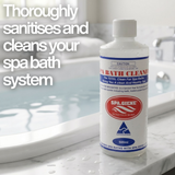Cleaner Spa Bath maintained using Spa Giene sanitiser.