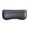 Tropic Seas Spas Lounge series replacement hot tub headrest pillow in charcoal gray, featuring a smooth textured finish and curved ergonomic design.
