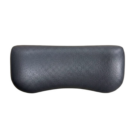 Tropic Seas Spas Lounge series replacement hot tub headrest pillow in charcoal gray, featuring a smooth textured finish and curved ergonomic design.