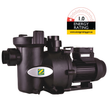 Zodiac FloPro single speed pool pump in black housing on a plain white background, highlighting the integrated lint pot lid and clear structural markings.